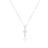 Moda Transfronteriza Europea y Americana Versátil Collar de Cruz Completo de Diamantes Estilo Ins Nicho Lujo Accesible Cadena para Clavícula Regalo de Cumpleaños para Mujeres