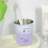 Taza de Enjuague Bucal Ins de Acero Inoxidable 304 con Dibujos Lindos para Parejas y Niños, Sencilla y Elegante para Estudiantes, Alto Valor Estético, Portacepillos de Dientes para el Hogar