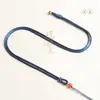 Collar Colgante de Ágata Jade Cuerda Nudo Plano Tejido a Mano DIY Colgante de Jade Cristalino Hebilla de Seguridad Cordón Dorado