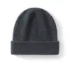 Venta al por mayor de fábrica Cachemira Transfronterizo Otoño e Invierno Estilo Nuevo Primera línea Doble capa Engrosado Color Sólido Borde Enrollado Protección Cálida para Orejas Gorro para la Cabeza