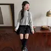 Ropa interior base con forro de forro polar para niñas, nueva colección otoño/invierno 2025, camiseta interior de cuello alto medio para niños, camiseta de manga larga cálida para invierno