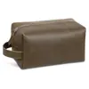 Bolsa de Maquiagem Vintage de Couro Sintético Transfronteiriça, Necessaire de Cosméticos de Alta Qualidade, Bolsa de Armazenamento à Prova d'Água, Necessaire de Couro Crazy Horse, Personalizável