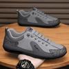Sapatos de Lona com Solado Macio, Novos Sapatos de Piloto Masculinos, Sapatos de Dirigir Confortáveis e Respiráveis, Sapatos Masculinos Tendência de Uma Peça