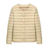 Integrada de Aerolínea Ligera para Mujer Plumón de Pato Blanco Estación Europea de Gama Alta Chaqueta con Cuello en V Chaqueta Ligera Corta para Mujer Primavera y Otoño