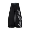Pantalones de chándal vintage color vino tinto con estampado de grafiti estilo americano, pierna curva, unisex, corte holgado, pierna ancha, fluidos, adecuados para bailar y uso casual, modernos