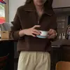 Nuevo Suéter de Punto con Cremallera Otoño/Invierno 2025 para Mujer, Corte Holgado, Abrigo Elegante, Diseño Único