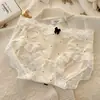 Estilo Retro Francês Renda Pura Desejo Menina Bolinhas Calcinha Seda Gelada Roupa Íntima Feminina Algodão Puro Gancho Laço Senhoras