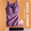 Chaleco térmico de terciopelo de otoño e invierno, ropa interior autocalentable cepillada de doble cara, ropa interior gruesa de encaje sin costuras de una pieza con cuello en V