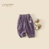 Pantalones de Pana para Niñas Mengjia Ban Otoño Dibujos Animados Elegantes Cómodos Pantalones Estilo Primavera y Otoño para Niños Pantalones Casuales Ropa para Niños