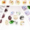 Direto da fábrica superfície de diamante redondo cristal de alta qualidade fundo pontiagudo formato de diamante de vidro material para acessórios de joias diy atacado