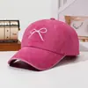 Gorra de Béisbol Retro Estilo Coreano para Mujer, Gorra Lavada de Verano con Lazo, Gorra Gris de Pico de Pato, Modelo Nuevo Vintage 2026