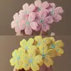 Primavera 2025 nuevo pasador para el pelo niña pasador dulce flor bordada clip para patillas todo partido temperamento suave