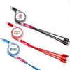 Cable de datos de carga multifunción telescópico de cristal uno a tres para almacenamiento en coche cable de carga tres en uno regalo publicidad