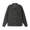 Nueva Chaqueta de Mezclilla de Otoño Marca de Moda Estilo Hong Kong Holgada Color Claro Retro Chaqueta de Trabajo