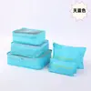 Bolsa de Almacenamiento para Ropa de Viaje, Juego de Seis Piezas con Cuatro Compartimentos, Organizador de Maleta, Bolsas de Empaque para Ropa Interior y Pantalones, Bolsa de Almacenamiento Portátil
