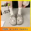 Medias Pantuflas Cerradas de Suela Gruesa para Mujer, Nuevo Estilo Primavera/Verano 2025, Zapatos Casuales Slip-On de Encaje para Aumentar Altura Estilo Birkenstock