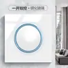Panel de Enchufe de Interruptor de Pared de Vidrio Templado para Electricista Internacional Tipo 86 Cinco Agujeros con USB Aire Acondicionado para el Hogar Computadora LED