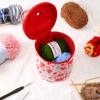 Bolsa Transfronteriza para Almacenamiento de Hilo, Bolsa Cubo Pequeña para Almacenamiento de Lana, Almacenamiento Portátil para Herramientas de Tejido, Cierre con Cremallera con Orificios, No se Atasca