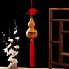 Nudo chino cuero blanco calabaza zodiacal pirograbado texto calabaza de juego colgante artesanía colgante de calabaza suministro para puesto
