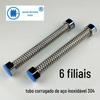 304 fole de aço inoxidável à prova de explosão aquecedor de água entrada de metal frio e quente tubo de entrada de água 30cm 6 pontos tubo de conexão