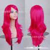 Perucas Transfronteiriças Europeias e Americanas com Franja Oblíqua, Ondas Grandes, Cabelo Cacheado Longo, Cos Anime 70cm Longo Multicolorido Fibra Química Fabricantes Atacado