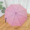 Venta al por mayor del fabricante Nuevo Paraguas Coreano Creativo Esmerilado con Letras Paraguas Recto Totalmente Automático para el Sol Paraguas Multifuncional para el Sol