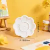 Suministros del Fabricante Paleta de Pintura Pequeña de Flor de Ciruelo de 8 cm en Stock para Pintura y Arte Infantil, Paleta de Plástico de Flor de Ciruelo