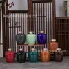 Hecho en Jingdezhen-Pieza de 0.5 kg Cerámica de Porcelana Creativa Botella de Vino Tarro Sellado Botella de Vino Vacía Botella de Vino Doméstica de Gama Alta