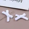 Laço Branco Simples Contas Acrílicas DIY Corrente de Celular Artesanal Chaveiro Acessórios de Joias Materiais Atacado