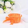 Mini cesta de flores decorativa portátil ratán redonda cesta para arreglos florales flor artificial planta suculenta micro paisaje cesta de flores decorativa