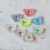 Acessórios de resina de ursinho de goma translúcido japonês para DIY brincos feitos à mão, material para tiara, capa de celular