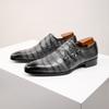 Sapatos brogue plus size transfronteiriços 2024 novos sapatos de couro respirável de verão masculino negócios formais sapatos de monge em relevo masculinos