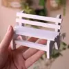 Banco de parque de imitación madera con doble respaldo, silla, suculenta, micro paisajismo, adornos decorativos DIY, accesorios para fotografía