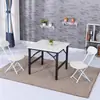 Instalação de suporte de perna de mesa de metal preto de fábrica mesa de churrasco dobrável sem instalação mesa de mahjong