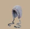 Gorro de punto afelpado de circunferencia de cabeza grande 2024 nuevo otoño e invierno grueso cálido frío lana gorro cara pequeña
