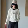 Blusa Base Outono para Meninas 2026 Novo Estilo Primavera/Outono Conjunto de Roupa Estilo Coreano Infantil Conjunto Casual de Calça Cargo para Meninas