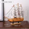 Maqueta de Velero Estilo Antiguo Artesanía de Madera, Navegación Suave Decoración del Hogar, Regalo de Inauguración, Arte en Madera de Barco Pirata