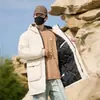 Nueva chaqueta de esquí unisex de algodón de longitud media cálida para otoño e invierno, con capucha, para alta montaña y actividades al aire libre, admite impresión personalizada