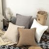 Cojín nórdico de color sólido con textura de hilo circular de lana de cordero de imitación simple para dormitorio, mesita de noche, sofá o casa de familia.