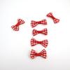 Mini lazo pequeño a cuadros, accesorios para prendas de vestir, accesorios, pajarita pequeña a cuadros, nudo para ropa de muñeca con flores hecho a mano