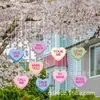 Decoraciones Populares Transfronterizas para Colgar en el Césped del Día de San Valentín Corazones de Colores Adornos de Plástico en Forma de Corazón para Exteriores para Bodas