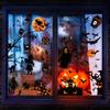 WSQT 30000 Halloween calavera fantasma bruja castillo sala de estar hogar fiesta ambiente ventana vidrio decorativo pared