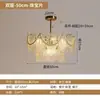 Lustre de Pérolas de Vidro Estilo Francês de Luxo Leve Celebridade da Internet para Quarto, Sala de Estar, Sala de Jantar Estilo Americano e Closet com Toque de Alto Padrão Lâmpada de Showroom