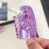 Presilha de Cabelo Criativa Estilo Férias Sorvete de Melancia Verão Desenho Animado Tubarão de Sorvete de Chocolate Acessório de Cabelo Meio Preso para Mulheres