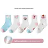 Meias Infantis, Meias de Algodão Classe A, Novas para Primavera e Verão, Malha Fina Jacquard Respirável de Cano Médio para Meninos e Meninas, Atacado