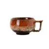 Caneca de leite com acabamento em cerâmica vitrificada em forno, caneca de café vintage com alça única, caneca para café da manhã em casa, xícara de chá criativa