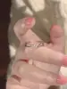 [Respuesta de Star River] Anillo de dedo índice abierto de turmalina estilo retro diseño de nicho de lujo ligero anillo de bobinado de alta calidad