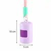 Dispensador Portátil de Sacos para Fezes de Pet, Porta-Cilíndrico de PE Roxo com Alça para Pendurar para Passeio de Cachorro