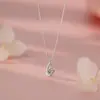 Colar Gota D'água em Prata Esterlina S925 com Design Exclusivo para Mulheres, Simples e Elegante, Juvenil e Luxuoso, Corrente de Clavícula de Alta Qualidade, Atacado