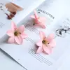 Cabeça de Flor de Lírio Pequena Simulada Materiais Manuais DIY Flores para Decoração de Casamento Adorno de Cabeça Antigo Acessórios de Roupa Flores Artificiais Flores de Seda